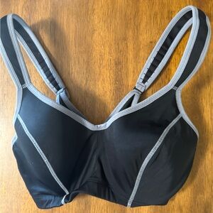 Women's Black and Gray Sports Bra by Ambrie Underwire size 36C